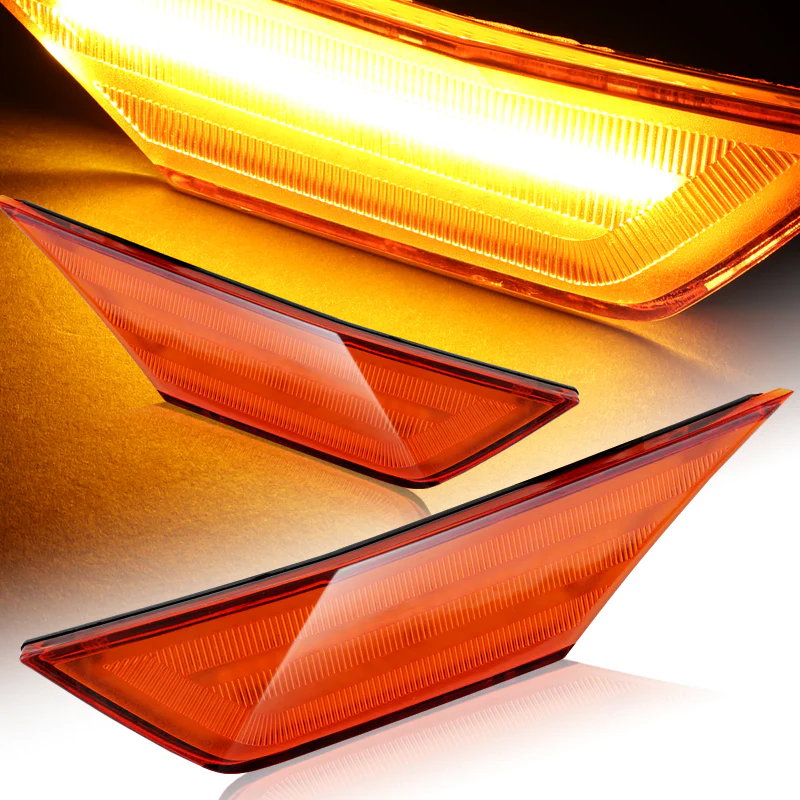 For 2016–2021 Honda Civic GEN10 LED Turn Signal Bumper Side Marker Lights -Amber Lens - Image 6