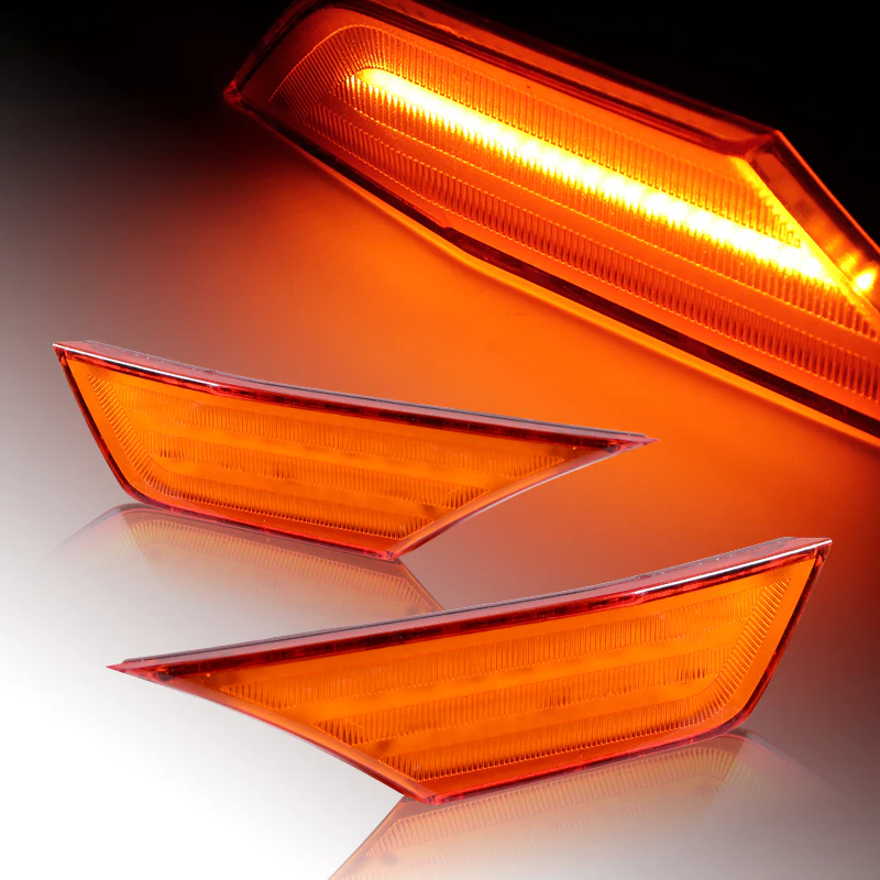 For 2016–2021 Honda Civic GEN10 LED Turn Signal Bumper Side Marker Lights -Amber Lens - Image 7