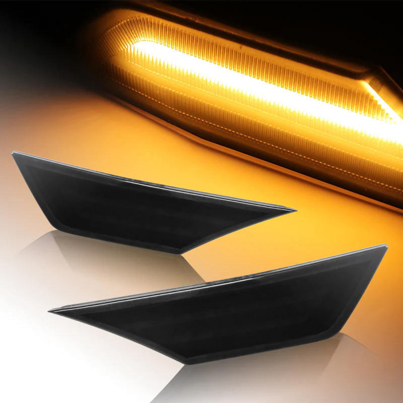 For 2016–2021 Honda Civic GEN10 LED Turn Signal Bumper Side Marker Lights -Smoke Lens - Image 8