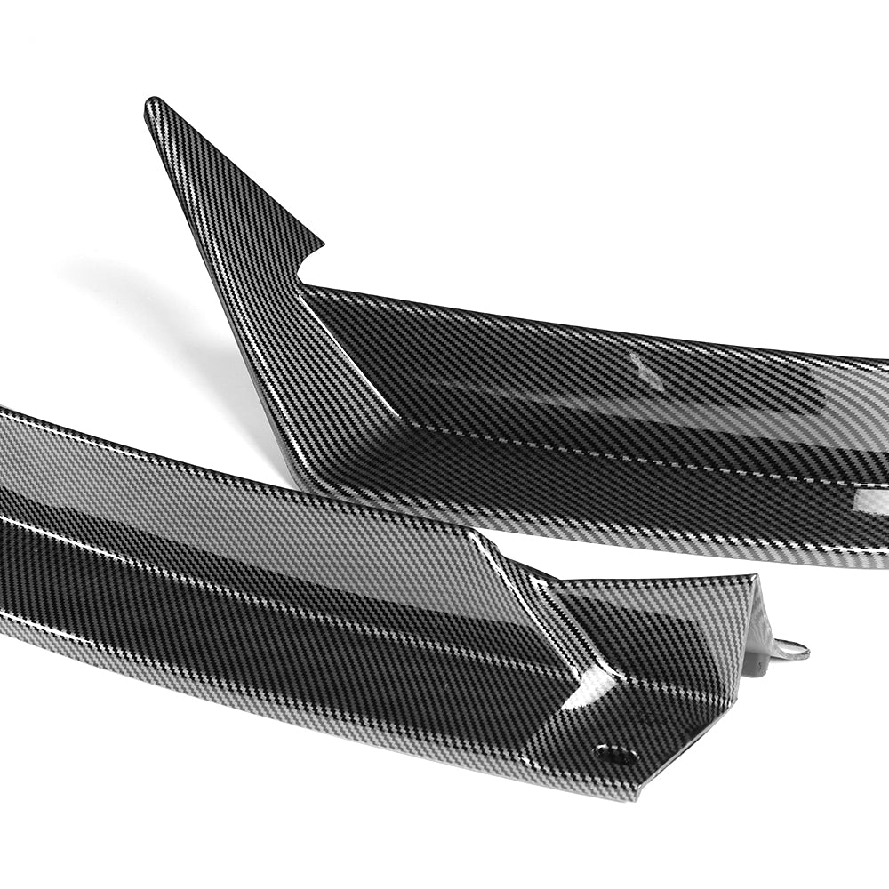 For 2016 - 2021 Tesla Model X Front Bumper Splitter Spoiler Lip 5PCS -Carbon Fiber Look - Image 2