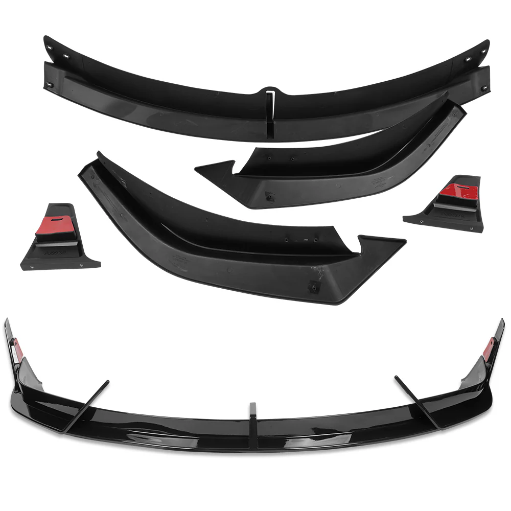 For 2016 - 2021 Tesla Model X Front Bumper Splitter Spoiler Lip 5PCS -Painted Black - Image 3