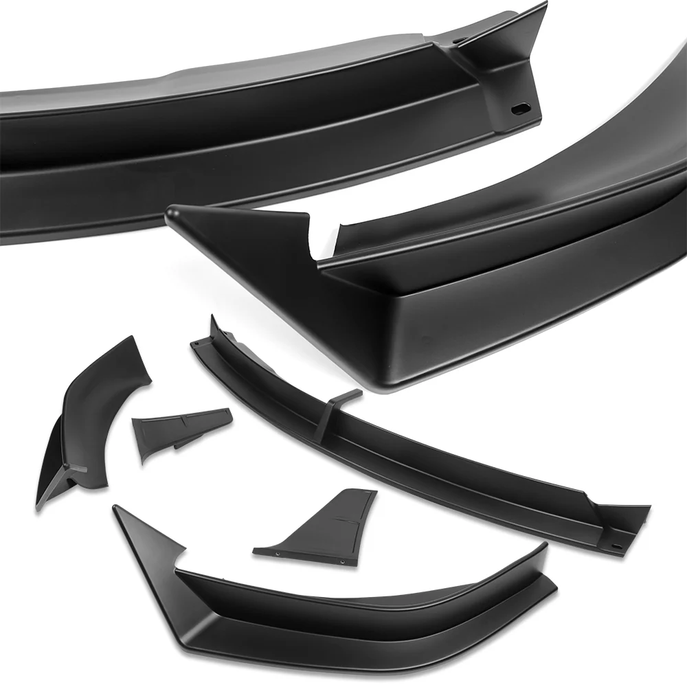 For 2016 - 2021 Tesla Model X Front Bumper Splitter Spoiler Lip 5PCS -Unpainted Matte Black - Image 2