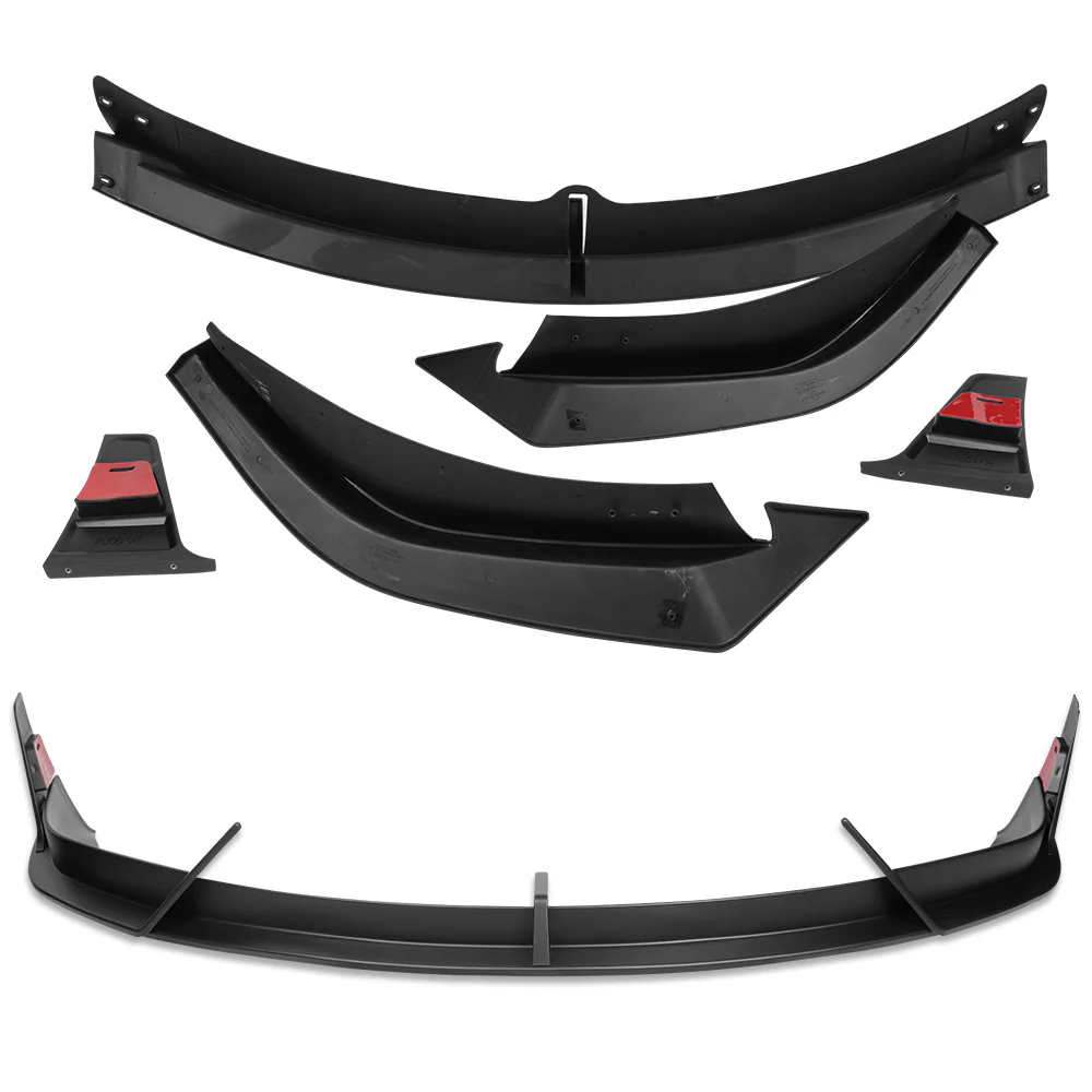For 2016 - 2021 Tesla Model X Front Bumper Splitter Spoiler Lip 5PCS -Unpainted Matte Black - Image 3