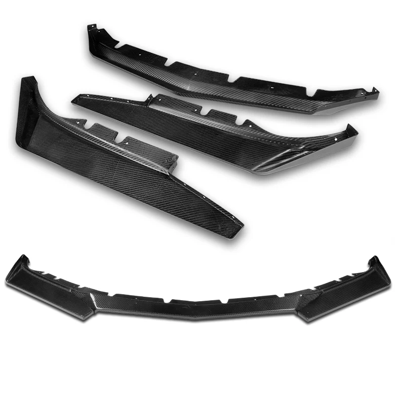 For 2016-2024 Chevy Camaro 1LE-Style Carbon Fiber Front Bumper Splitter Spoiler Lip 3PCS - Image 4