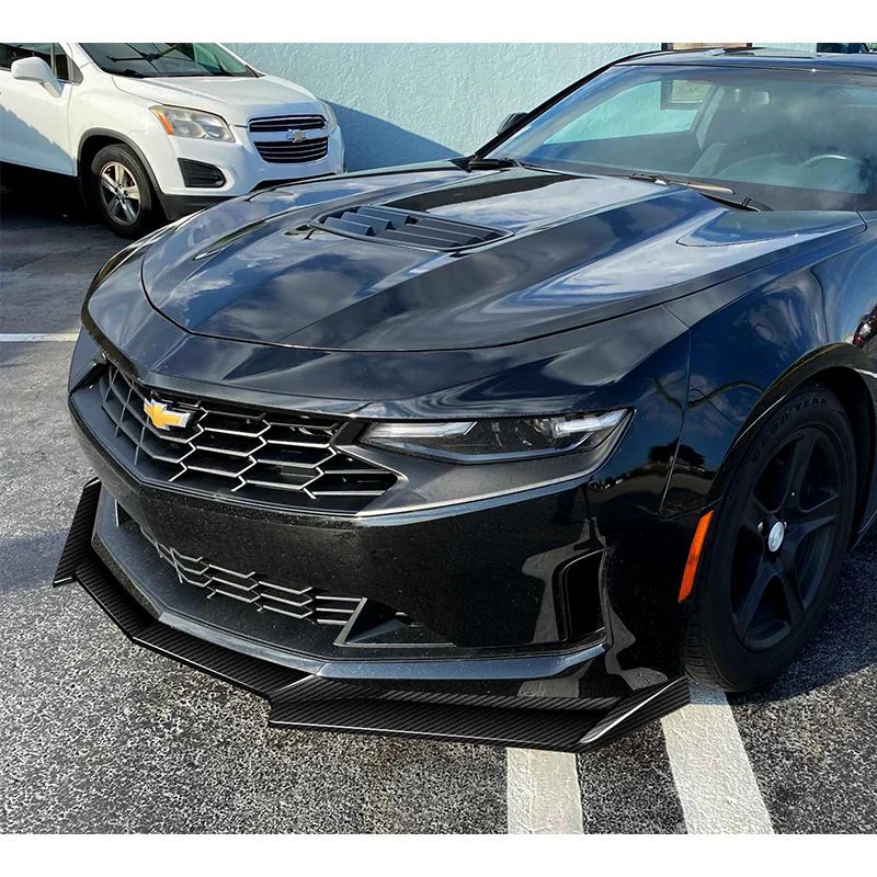 For 2016-2024 Chevy Camaro 1LE-Style Carbon Fiber Front Bumper Splitter Spoiler Lip 3PCS - Image 5