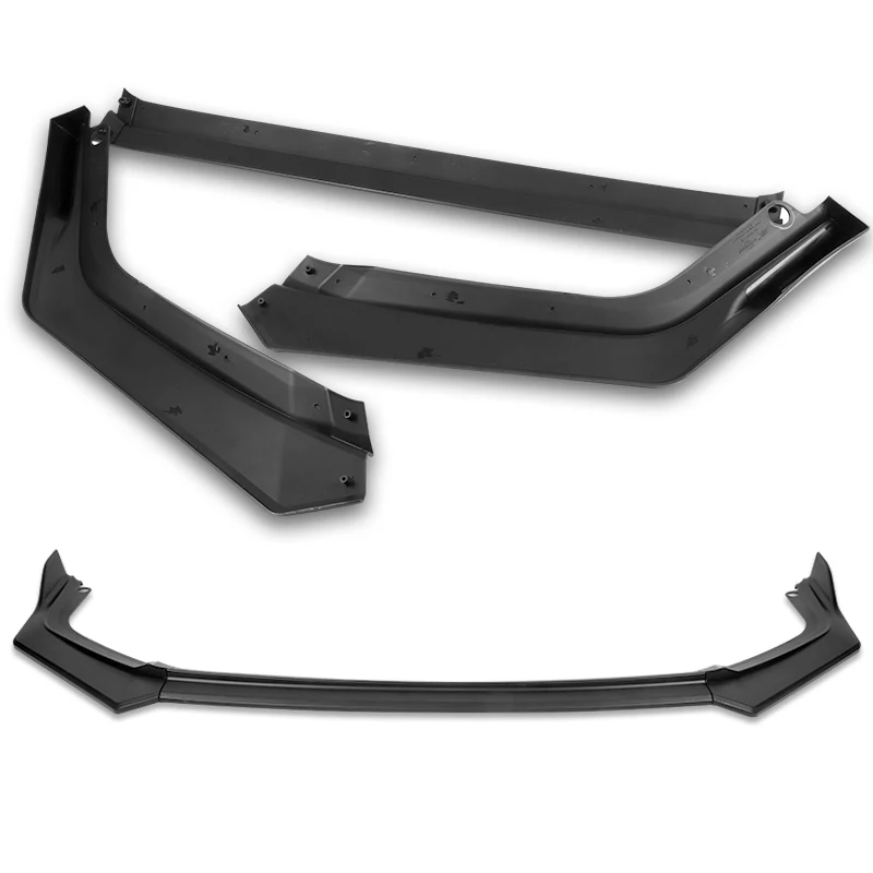 For 2022-2024 Honda Civic Sedan 11Th Matte Black Front Bumper Splitter Spoiler Lip 3PCS - Image 4
