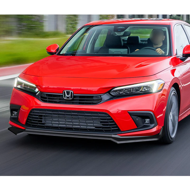 For 2022-2024 Honda Civic Sedan 11Th Matte Black Front Bumper Splitter Spoiler Lip 3PCS - Image 5