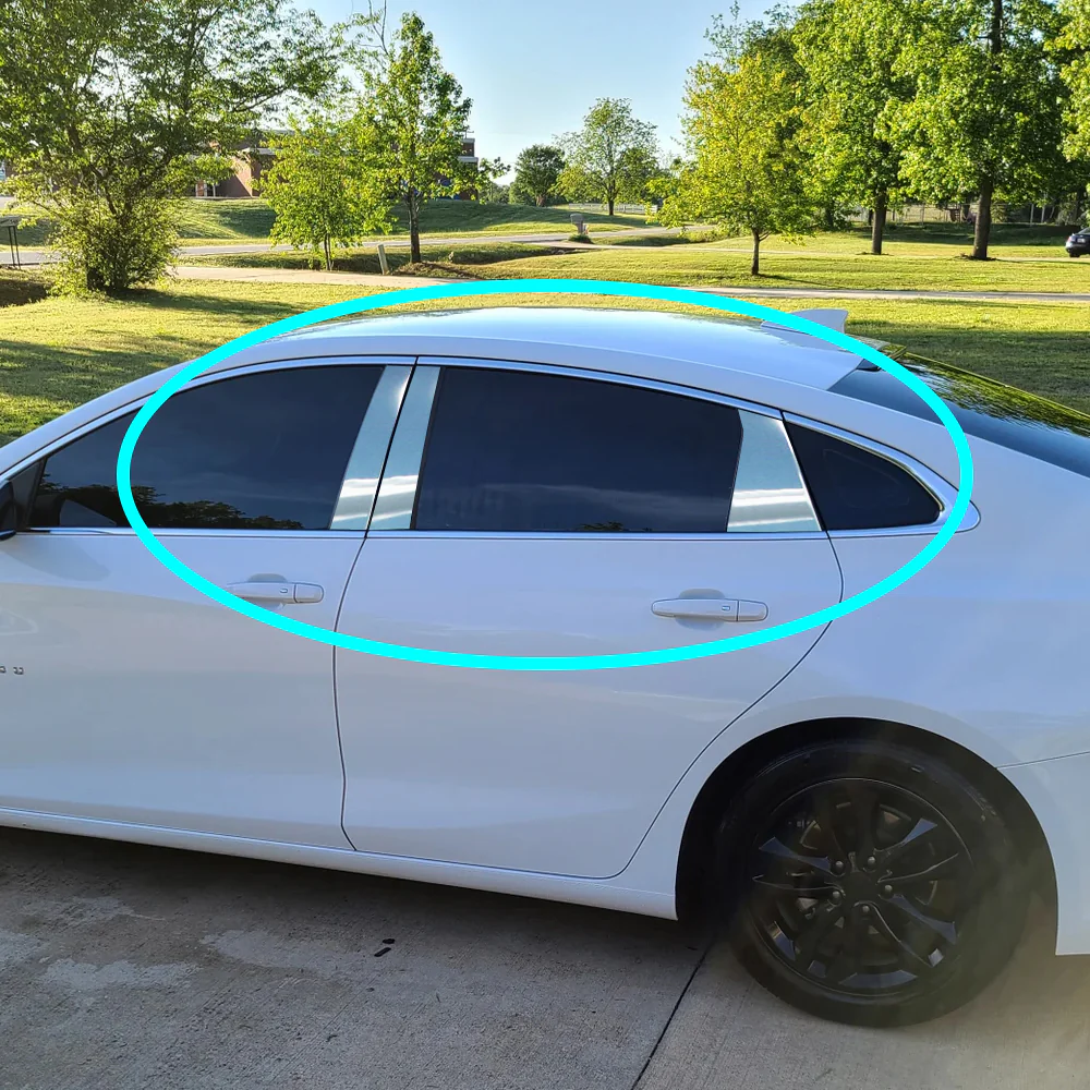 For 2016 - 2025 Chevrolet Chevy Malibu Mirror Chrome Exterior Stainless Car Window Door Pillar Trim 6-PCS - Image 8