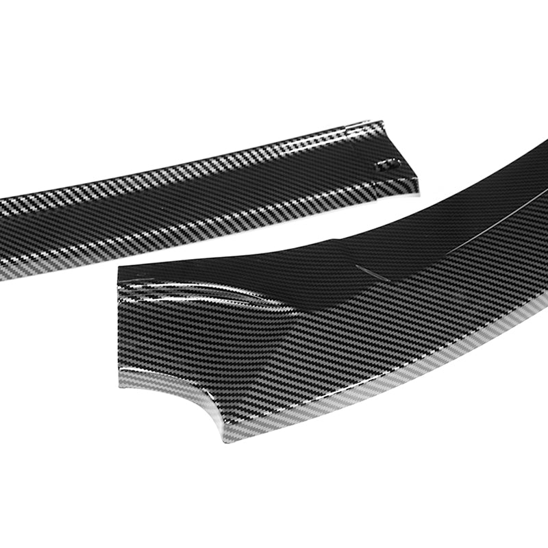 For 2017-2019 Corolla SE XSE GT-Style 3-PCS Carbon Painted Front Bumper Spoiler Lip - Image 2