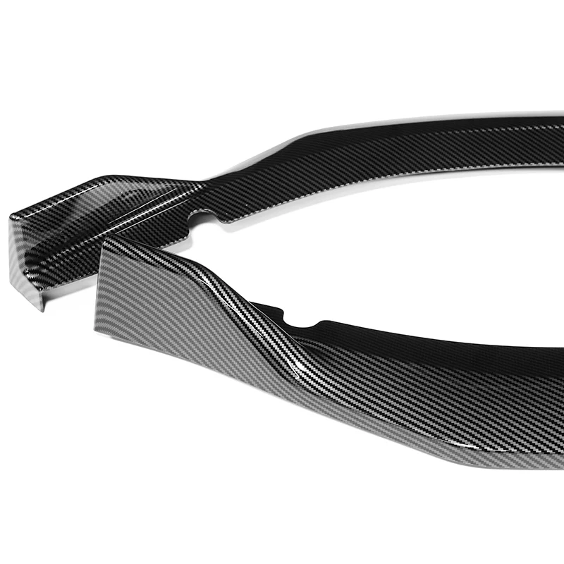 For 2017-2019 Corolla SE XSE GT-Style 3-PCS Carbon Painted Front Bumper Spoiler Lip - Image 3