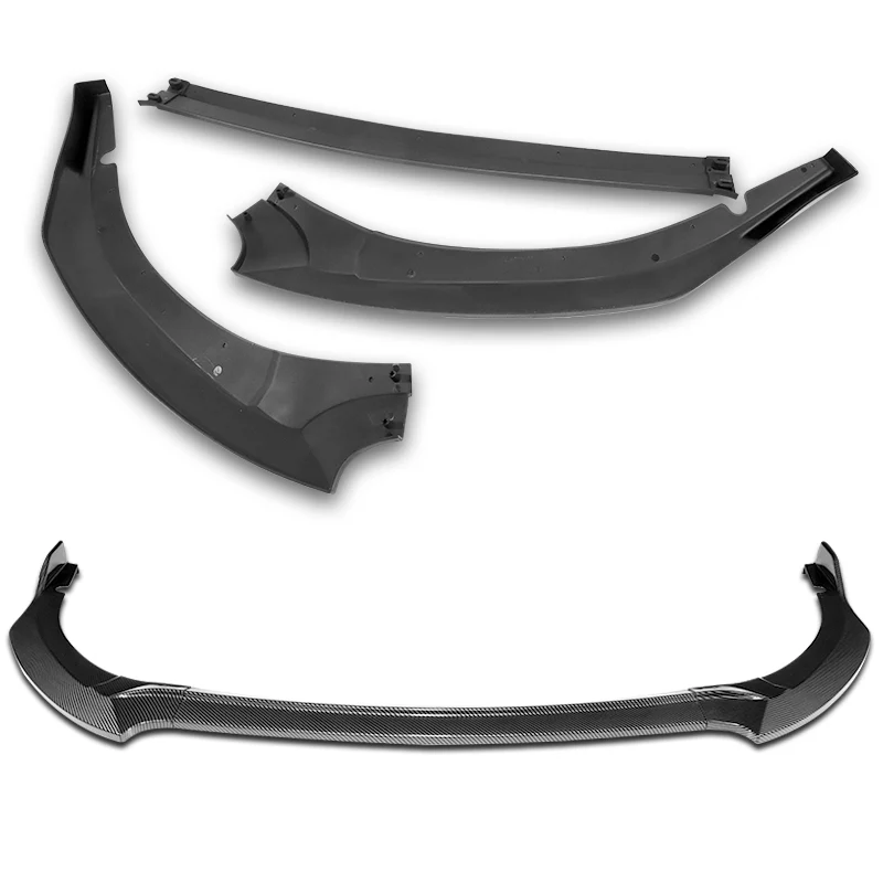 For 2017-2019 Corolla SE XSE GT-Style 3-PCS Carbon Painted Front Bumper Spoiler Lip - Image 4