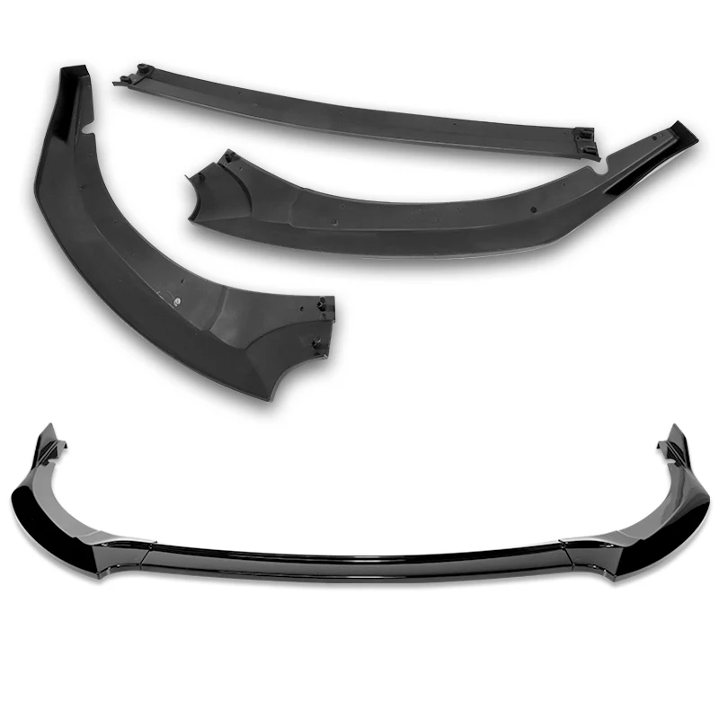For 2017-2019 Corolla SE XSE GT-Style 3-PCS  Painted Black Front Bumper Spoiler Lip - Image 4