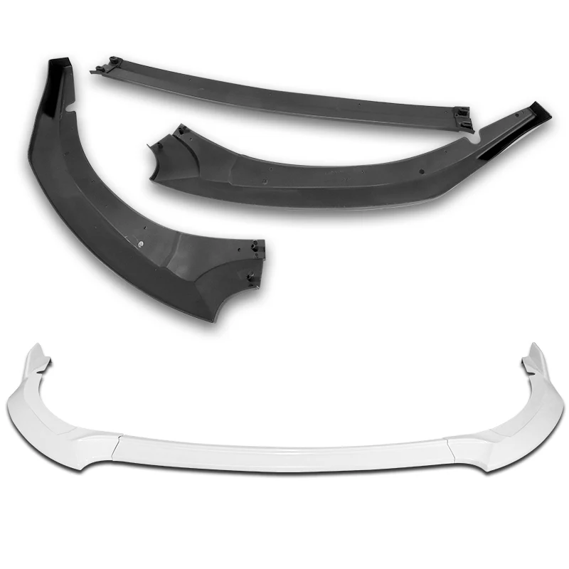 For 2017-2019 Corolla SE XSE GT-Style 3-PCS Painted White Front Bumper Spoiler Lip - Image 4