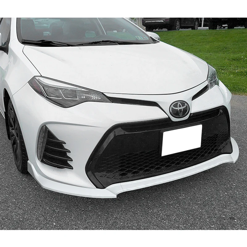 For 2017-2019 Corolla SE XSE GT-Style 3-PCS Painted White Front Bumper Spoiler Lip - Image 5