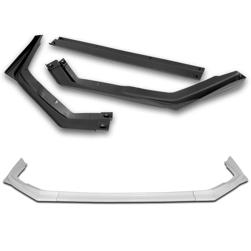 For 2017-2019 Subaru Impreza ST-Style Painted White Front Bumper Splitter Spoiler Lip 3PCS - Image 4