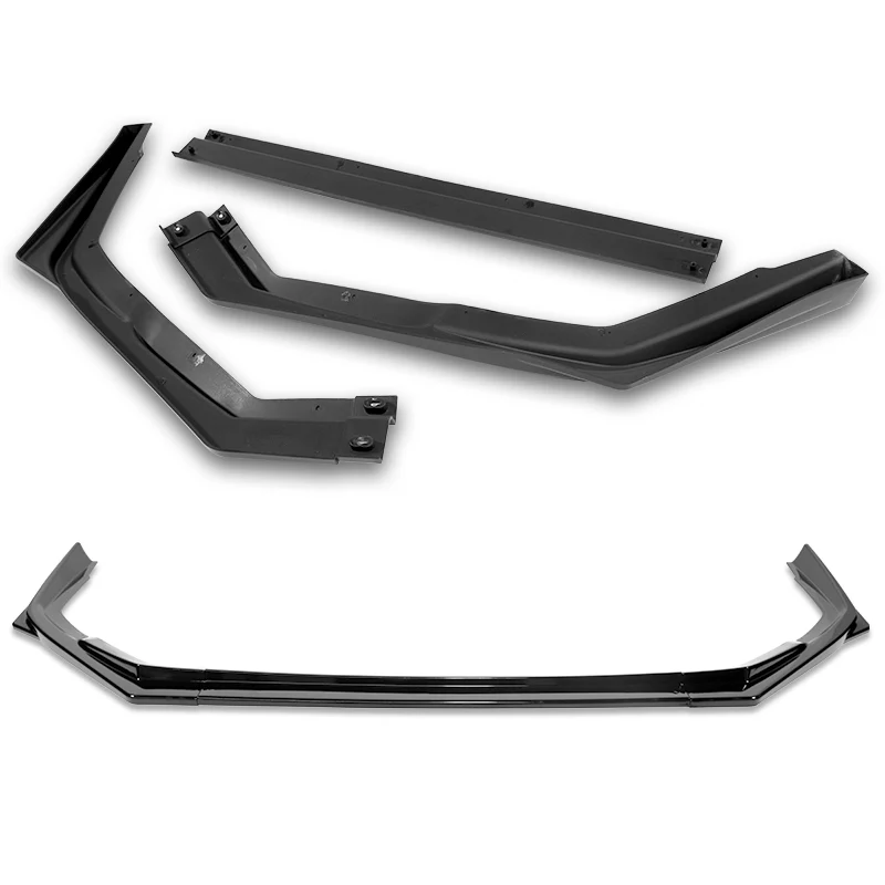 For 2017-2019 Subaru Impreza ST-Style Painted Black Front Bumper Splitter Spoiler Lip 3PCS - Image 4