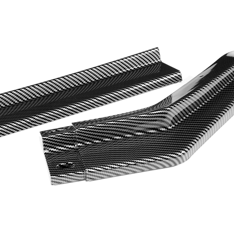 For 2017-2019 Subaru Impreza ST-Style Carbon Look Front Bumper Splitter Spoiler Lip 3PCS - Image 2
