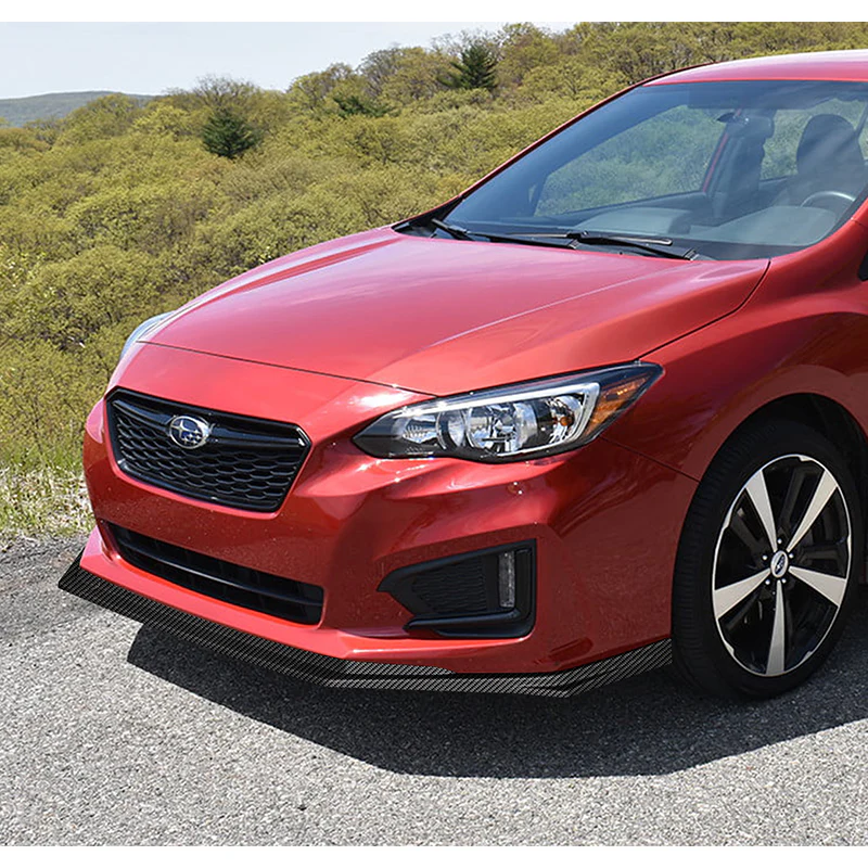 For 2017-2019 Subaru Impreza ST-Style Carbon Look Front Bumper Splitter Spoiler Lip 3PCS - Image 5