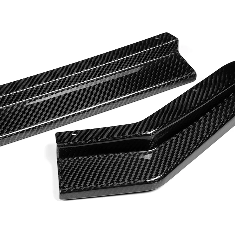 For 2017-2019 Subaru Impreza ST-Style Real Carbon Fiber Front Bumper Splitter Spoiler Lip 3PCS - Image 2