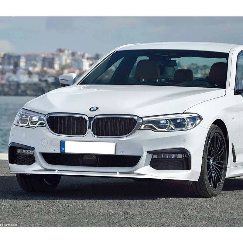 For 2017-2020 BMW 5-Series G30 M-Sport Painted White Front Bumper Splitter Spoiler Lip 3PCS - Image 5