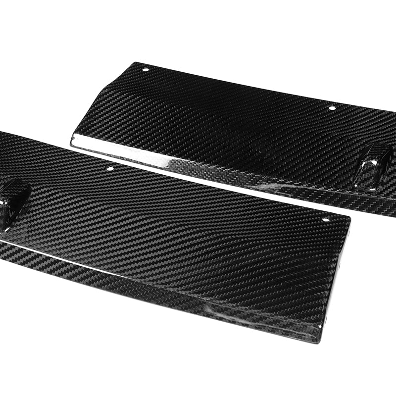 For 2017-2020 BMW 5-Series G30 M-Sport Carbon Fiber Front Bumper Splitter Spoiler Lip 3PCS - Image 2
