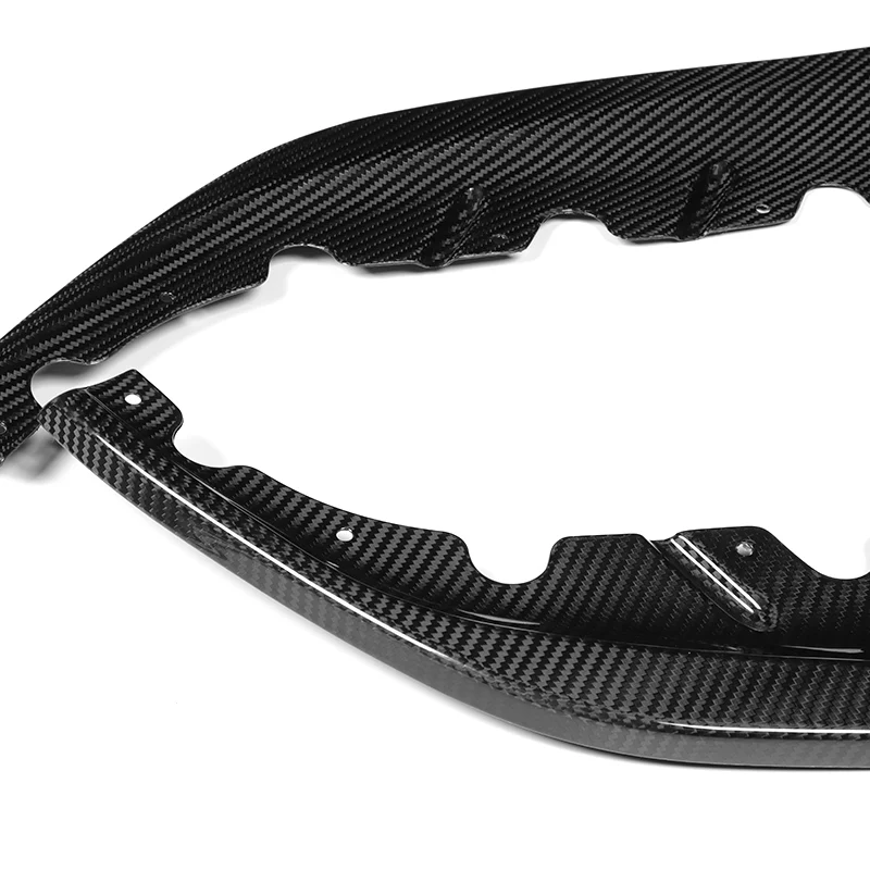 For 2017-2020 BMW 5-Series G30 M-Sport Carbon Fiber Front Bumper Splitter Spoiler Lip 3PCS - Image 3