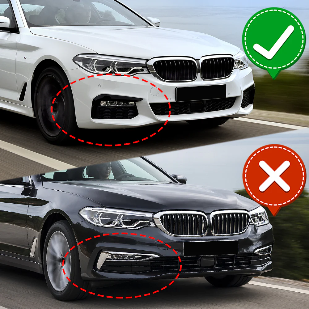 For 2017-2020 BMW 5-Series G30 M-Sport Painted Black Front Bumper Splitter Spoiler Lip 3PCS - Image 6
