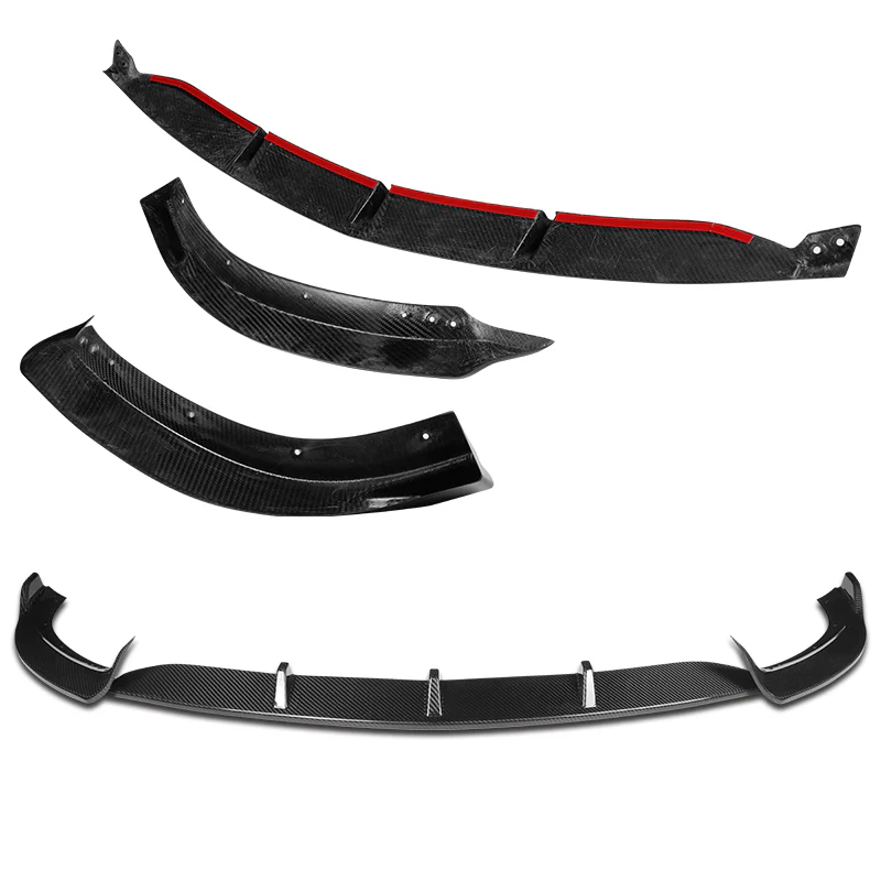 For 2017-2020 Mercedes E-Class Sport W213 Carbon Fiber Front Bumper Body Splitter Spoiler Lip 3PCS - Image 5