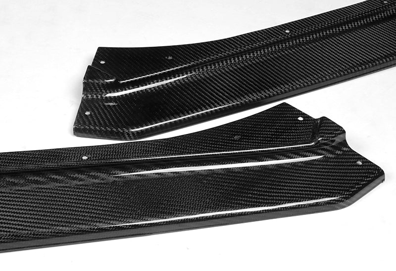 For 2017-2020 Subaru BRZ CS-Style Real Carbon Fiber Front Bumper Splitter Spoiler Lip 3PCS - Image 2