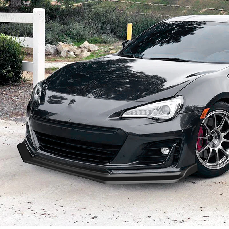 For 2017-2020 Subaru BRZ JDM CS-Style Matte Black Front Bumper Body Spoiler Lip 3 pcs with Phone Neck Strap - Image 8