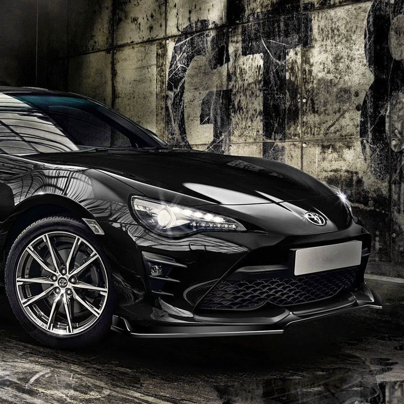 For 2017-2020 Toyota 86 JDM Painted Black CS-Style Front Bumper Body Spoiler Lip - Image 5