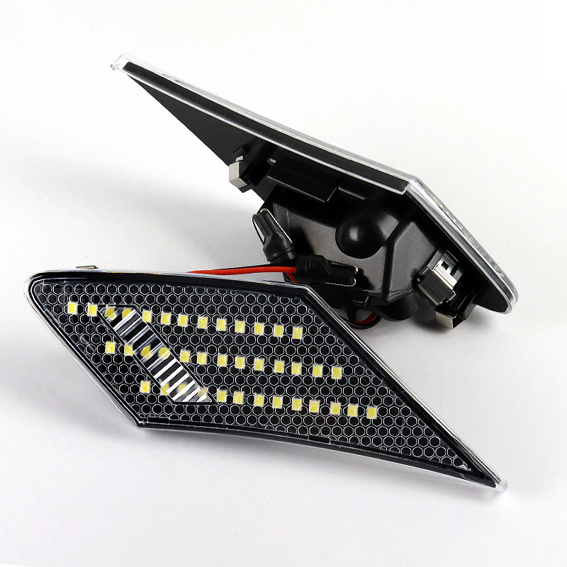 For 2017–2020 Toyota 86 White LED Turn Signal Bumper Side Marker Lights -Clear Lens - Image 2