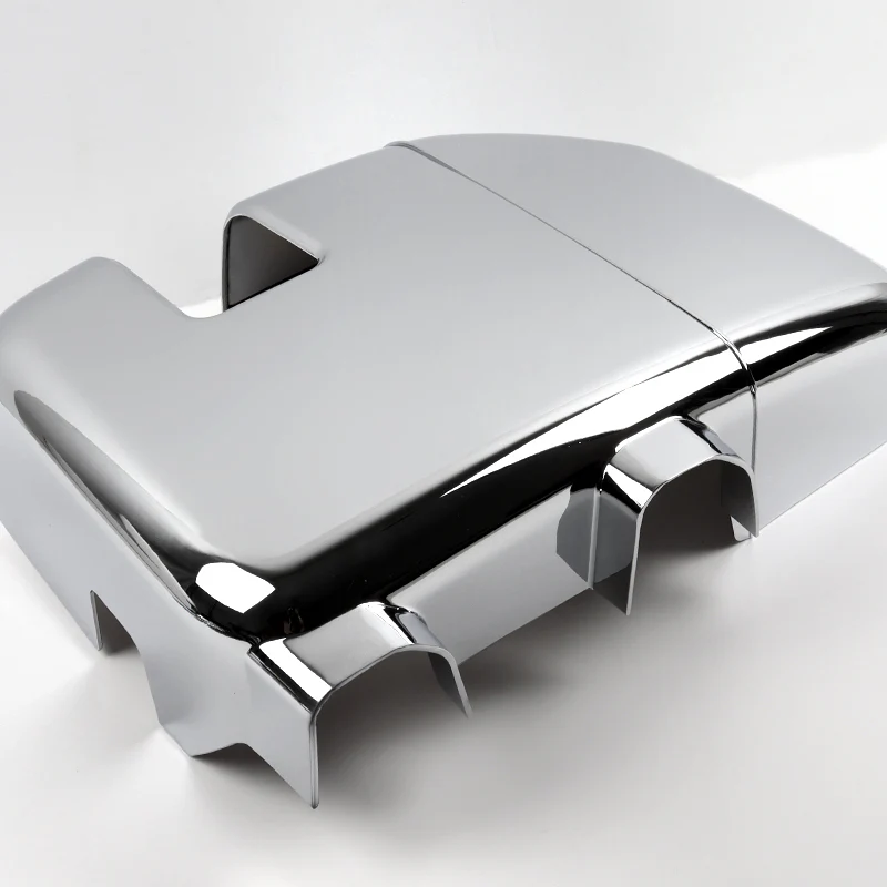 For 2017 - 2021 Ford F250 F350 F450 Super Duty Chrome Side Towing Mirror Cover Caps -With Turn Signal Hole - Image 2