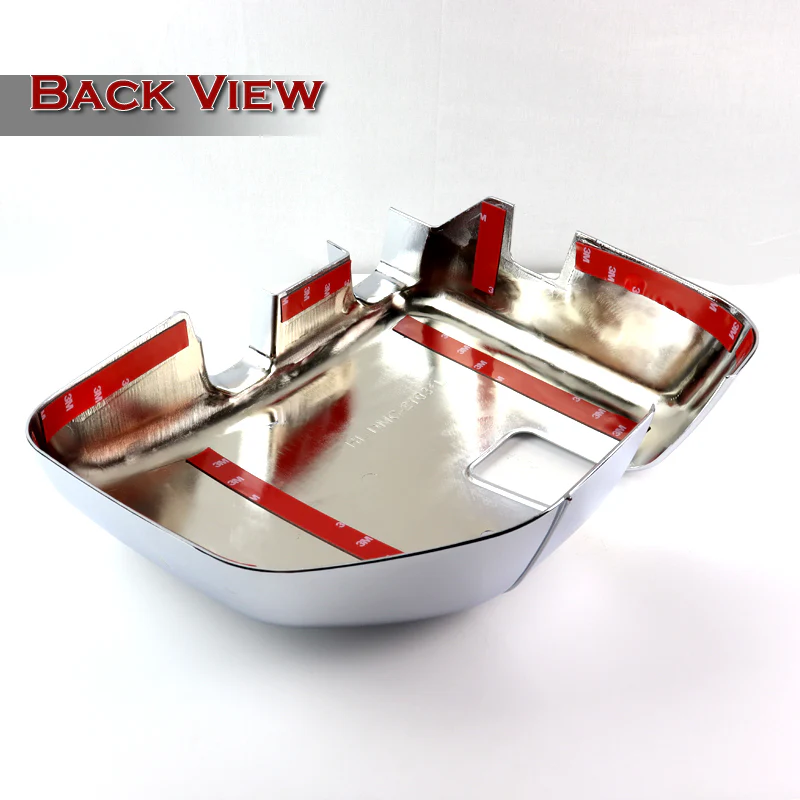 For 2017 - 2021 Ford F250 F350 F450 Super Duty Chrome Side Towing Mirror Cover Caps -With Turn Signal Hole - Image 3