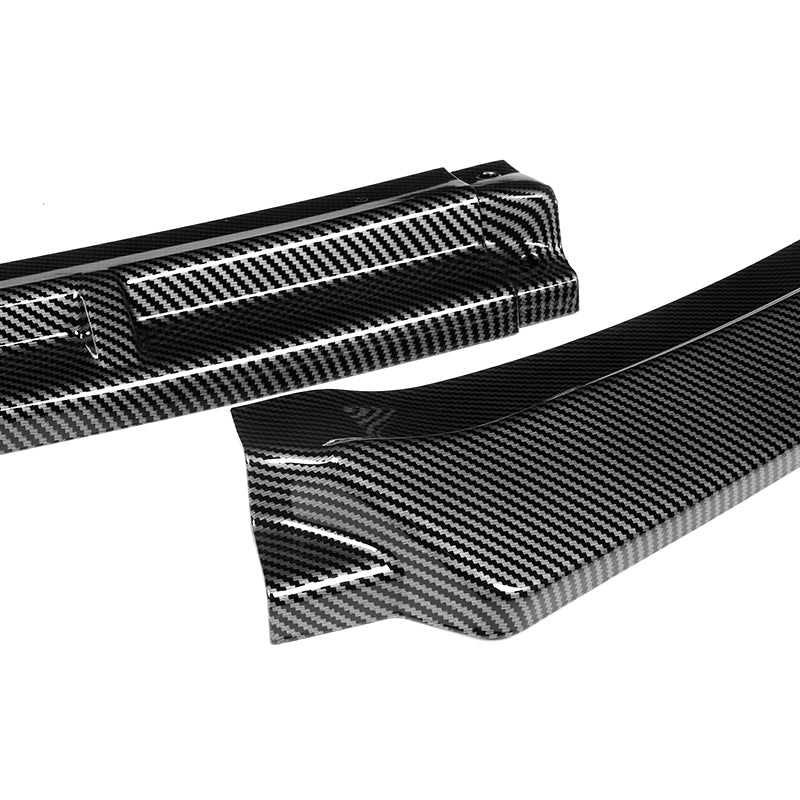For 2017-2021 Honda Civic Si Coupe Sedan 3-PCS Carbon Painted Front Bumper Spoiler Lip - Image 2