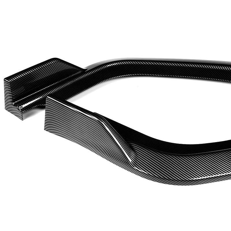 For 2017-2021 Honda Civic Si Coupe Sedan 3-PCS Carbon Painted Front Bumper Spoiler Lip - Image 3