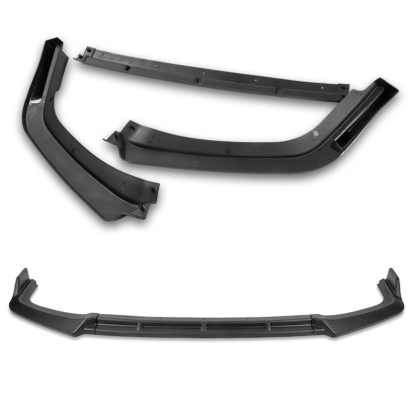 For 2017-2021 Honda Civic Si Coupe Sedan 3-PCS Matt Black Front Bumper Splitter Spoiler Lip - Image 4