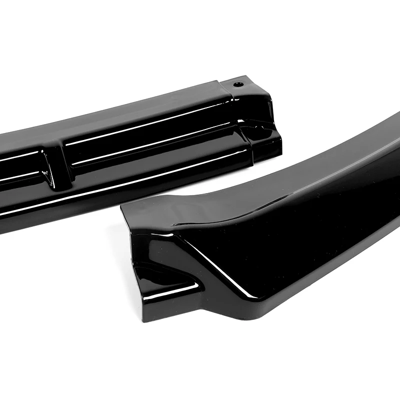 For 2017-2021 Honda Civic Si Coupe Sedan 3-PCS  Painted Black Front Bumper Spoiler Lip - Image 2