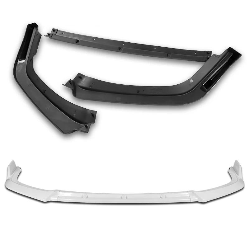 For 2017-2021 Honda Civic Si Coupe Sedan 3-PCS Painted White Front Bumper Spoiler Lip - Image 4