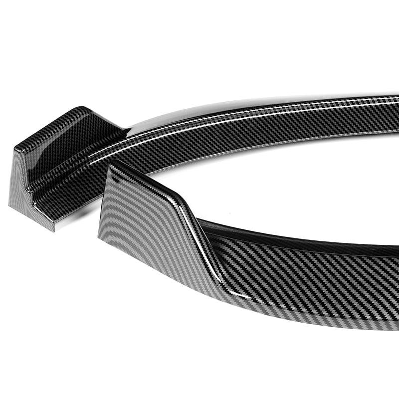 For 2017-2022 Hyundai IONIQ STP-Style Carbon Look 3-Piece Front Bumper Body Spoiler Splitter Lip Kit - Image 2