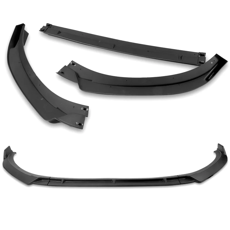 For 2017-2022 Hyundai IONIQ STP-Style Matte Black 3-Piece Front Bumper Body Spoiler Splitter Lip Kit - Image 3
