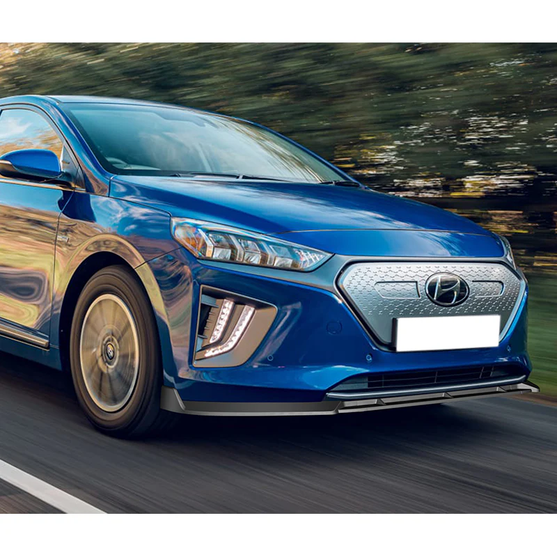 For 2017-2022 Hyundai IONIQ STP-Style Matte Black 3-Piece Front Bumper Body Spoiler Splitter Lip Kit - Image 4