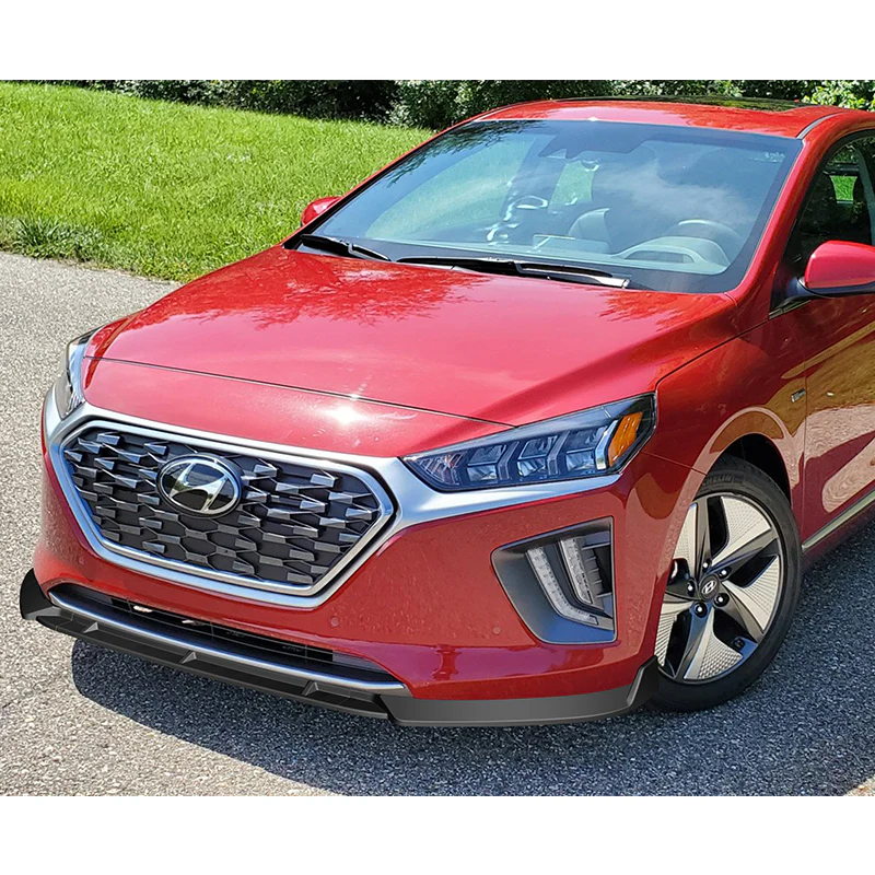 For 2017-2022 Hyundai IONIQ STP-Style Matte Black 3-Piece Front Bumper Body Spoiler Splitter Lip Kit - Image 8