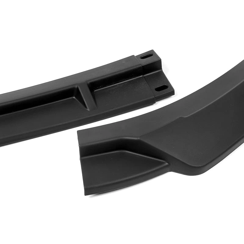 For 2017-2022 Hyundai IONIQ STP-Style Matte Black 3-Piece Front Bumper Body Spoiler Splitter Lip Kit with Windshield Banner Combo - Image 2