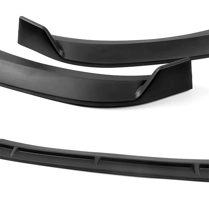 For 2017-2022 Hyundai IONIQ STP-Style Matte Black 3-Piece Front Bumper Body Spoiler Splitter Lip Kit with Windshield Banner Combo - Image 6