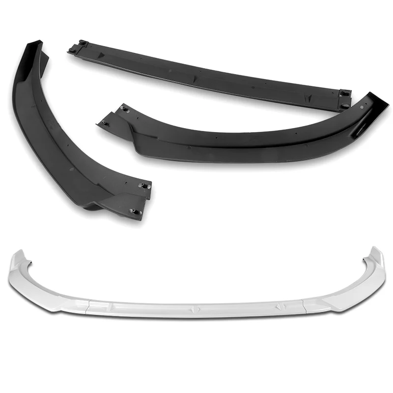 For 2017-2022 Hyundai IONIQ STP-Style Painted White 3-Piece Front Bumper Body Spoiler Splitter Lip Kit - Image 4