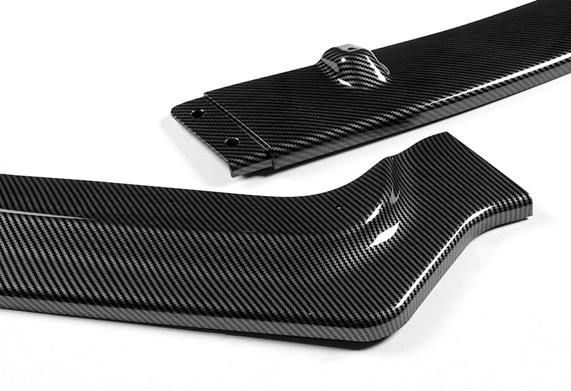 For 2017-2022 Infiniti Q60 Coupe 2DR Carbon Look Style Front Bumper Splitter Spoiler Lip 3PCS - Image 2
