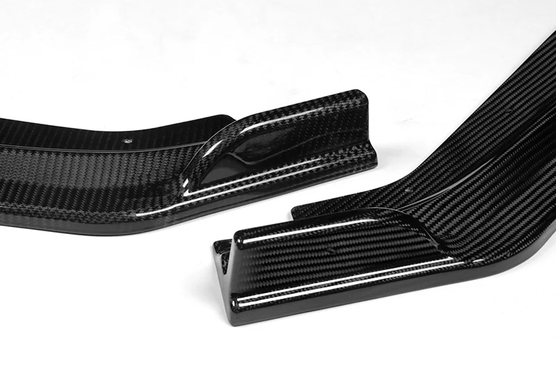 For 2017-2022 Infiniti Q60 Coupe 2DR Real Carbon Fiber Front Bumper Splitter Spoiler Lip 3PCS - Image 3