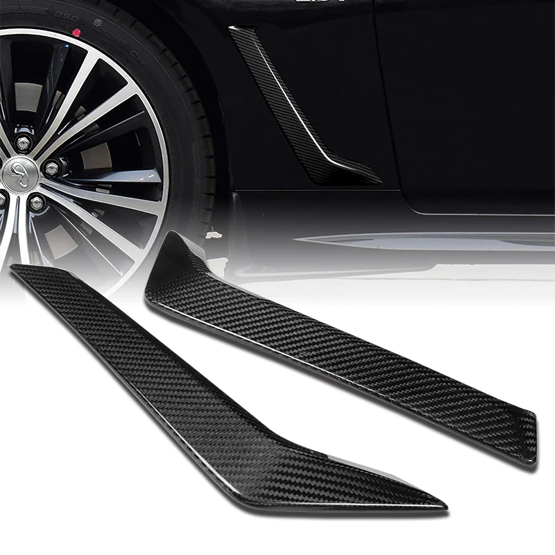 For 2017 – 2022 Infiniti Q60 Coupe Side Sport Fender Vent Garnish Trim -Real Carbon Fiber - Image 5