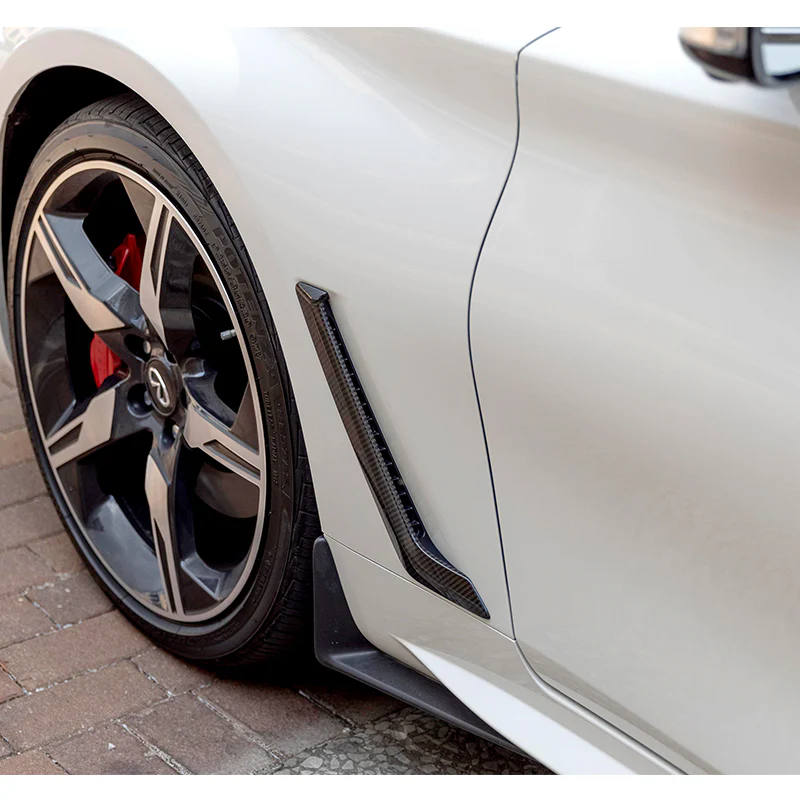 For 2017 – 2022 Infiniti Q60 Coupe Side Sport Fender Vent Garnish Trim -Real Carbon Fiber - Image 8